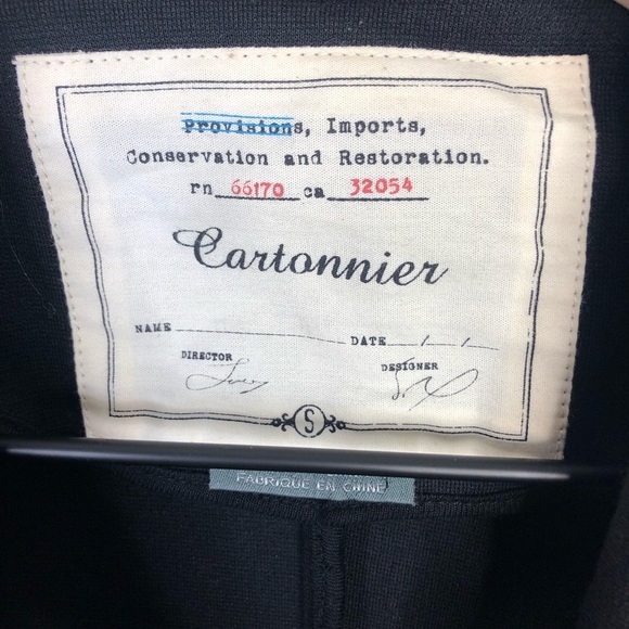 Cartonnier Anthropologie Black Long Blazer Jacket - Picture 4 of 5